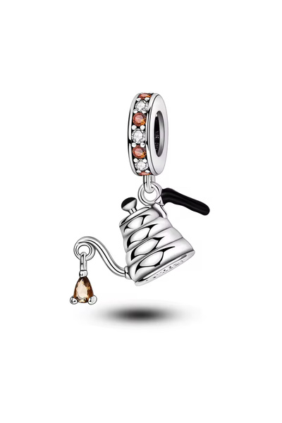 Fubena Tatlı Demlik Sallantılı Gümüş Charm