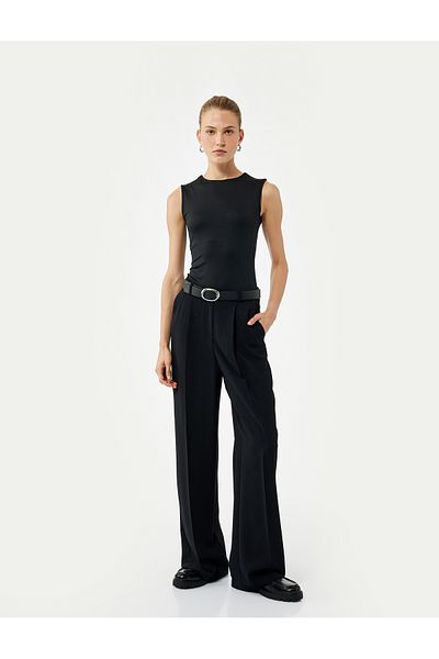 Koton Slim Fit Sleeveless Crew Neck Bodysuit