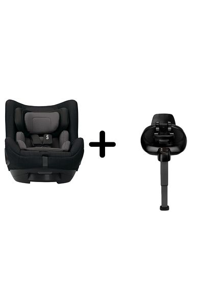 Nuna - Set scaun auto rotativ TODL next Caviar, 40-105 cm + bază isofix BASE next i-Size, testat ADAC