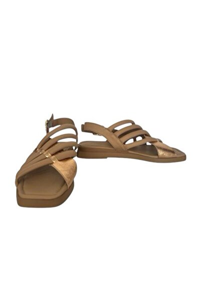 KEMAL TANCA 862 M-709 Women's Khaki Leather Sandals