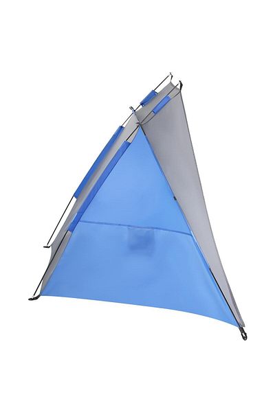 SERSIMO Beach tent for 2 people, with UV protection and insulating floor, 200x100x105 cm, blue and gray
