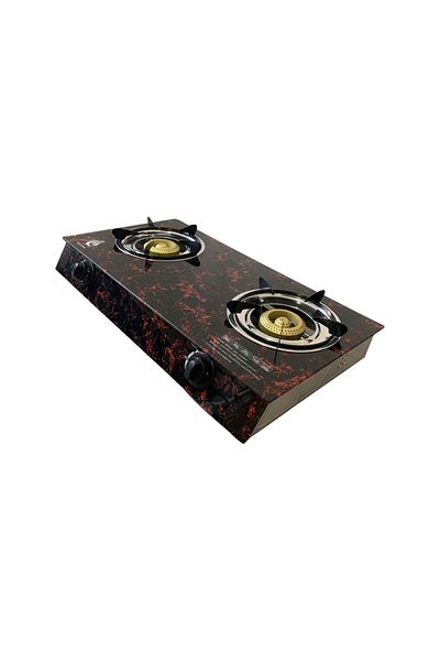 OEM Aragaz Din Sticla Securizata Cu 2 Ochiuri, Aprindere Pe Quartz, Alimentare GPL