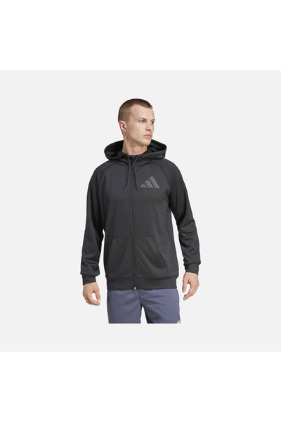 adidas AEROREADY Game & Go Універсальна толстовка з капюшоном на повній блискавці Erkek