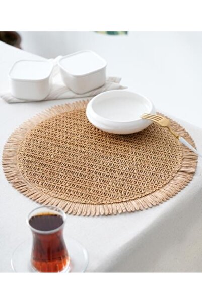 ACAR Ψάθινο Αμερικάνικο Σερβίτσιο 38 εκ. 6 ΤΕΜ. 38 εκ. Καφέ