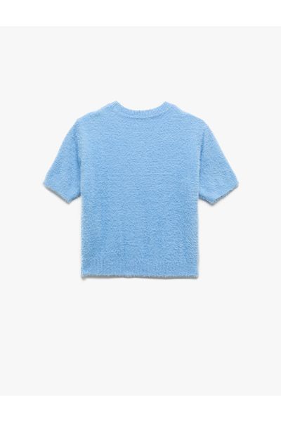 Koton Pearl Bead Detail Short Sleeve Crew Neck Knitwear Sweater