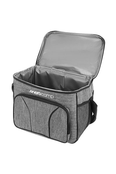 SERSIMO Geanta termica 18L, strat termoizolant PEVA si curea reglabila, 33x21x26 cm, gri