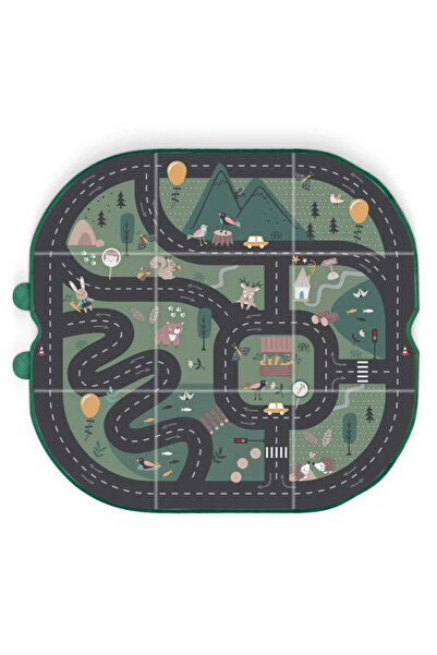 NUKIDO Storage box that can be transformed into a play mat Green Bear