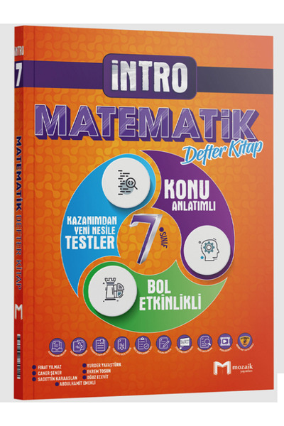 Evrensel İletişim Yayınları 7.Sınıf Mozaik İNTRO Matematik Defter Kitap / Kon...