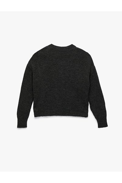 Koton Long Sleeve V Neck Knit Sweater