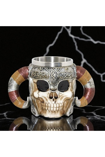 Kuzey Tacı كوب فايكنغ سكيل بمقابض مزدوجة بتصميم خاص لكبار الشخصيات