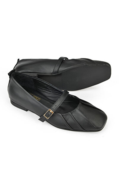 Ziya , Balerini de damă din piele naturală 1531054Z3436 Negru