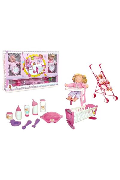 rexa دمية بيبي بورن مع زجاجة رضاعة - دمية تفاعلية للعب الأدوار للأطفال