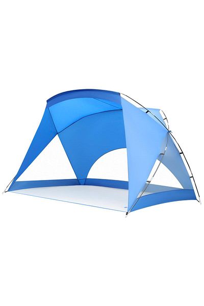 SERSIMO Beach tent for 4 people, with floor, UV protection, 273x195x177 cm, blue