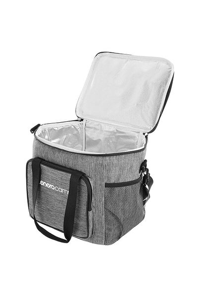 SERSIMO Geanta termoizolanta 18L, cu buzunare exterioare si curea reglabila, 29x23x27 cm, gri