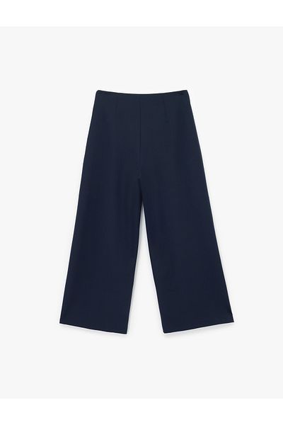 Koton Regular Waist Ankle Length Culotte Fit Wide Leg Fabric Pants