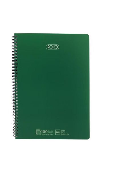 Roco Notebook A4 100 Sheets Double Ruled – Perfect for English Writing and School Use