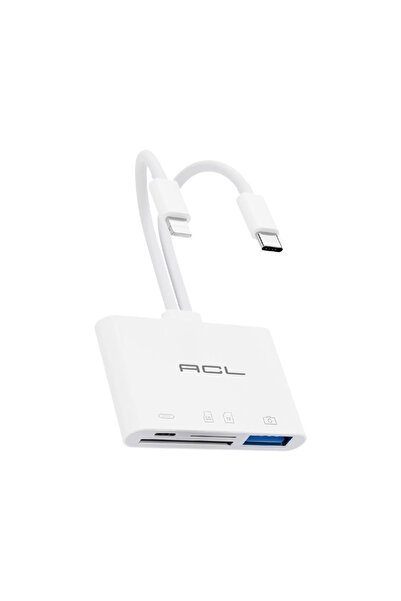 ACL ACPT-15 Type-c Lightning 4in1 Dönüştürücü Kablo Çoklu Port Adoptörü