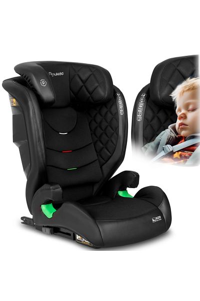 NUKIDO Scaun auto copii cu isofix,tetiera reglabila in 12 pozitii,husa detasabila,indicatori instalare cent