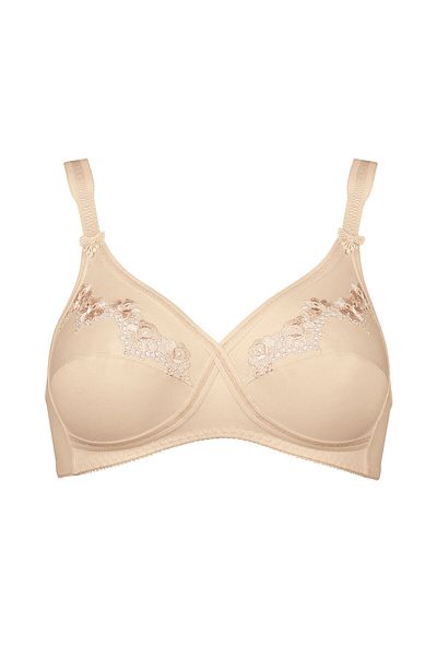Triumph Elasti Cross+Cotton bra, non-wired, Triumph, 85C EU, light beige