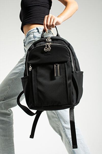 Teal Collection Women's Parachute Fabric Satin Backpack