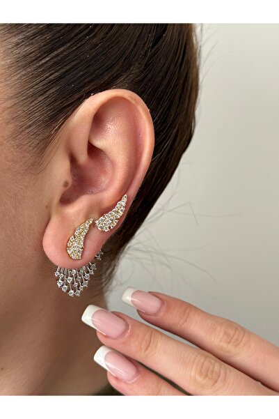 ALİA Melek kanadı küpe kadın zirkon taş