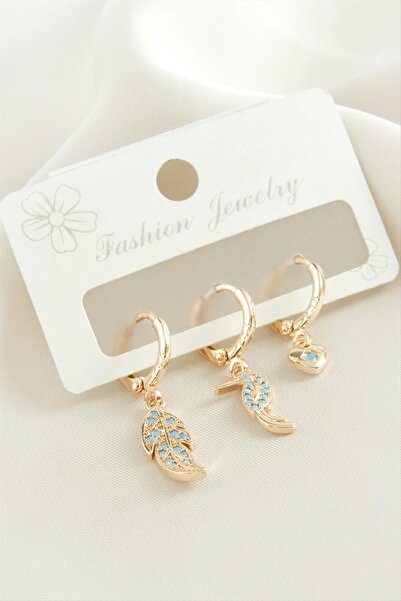 CT STONES 3 قطع من أقراط حجر الزركون