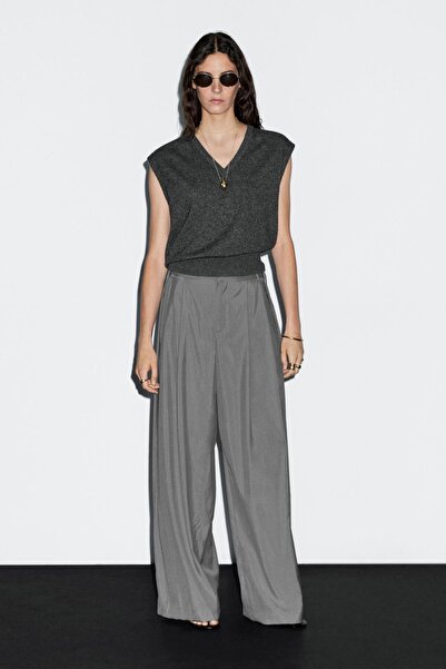 Massimo Dutti Dökümlü pensli pantolon