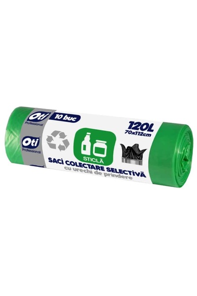 Oti Saci menajeri pentru colectare selectivă, sticlă, 120l, 10 buc. verzi / OTI021327