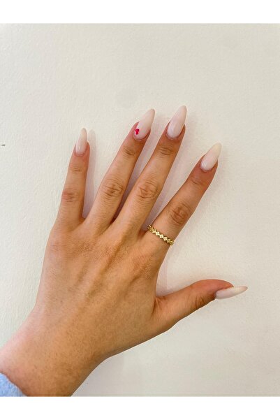 MyladyAccessoriess خاتم فولاذي بتفاصيل برسيم كامل