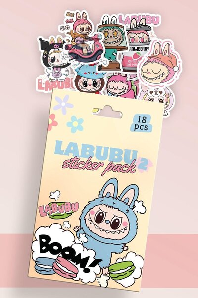 Wisevelya Labubu 2 Boxed Sticker Set of 18