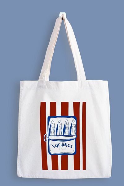 designedfy Sardines Printed Cloth Bag, Tote Bag