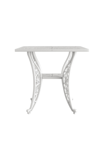 HubRom Set Mobilier Gradina HubRom, 1xMasa Patrata(75x75x72), 3xScaun ISTANBUL(43x42x50x91) Alb