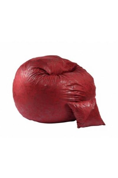 Pufrelax Set Fotoliu King Size cu Perna, Material Textil - Cranberry