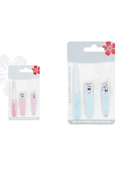 idei Set de 3 instrumente pentru manichiură și pedichiură, 9,5 cm, oțel inoxi...