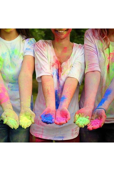 PROCART Pudră Holi UV Neon, pachet de 100 de grame, verde UV