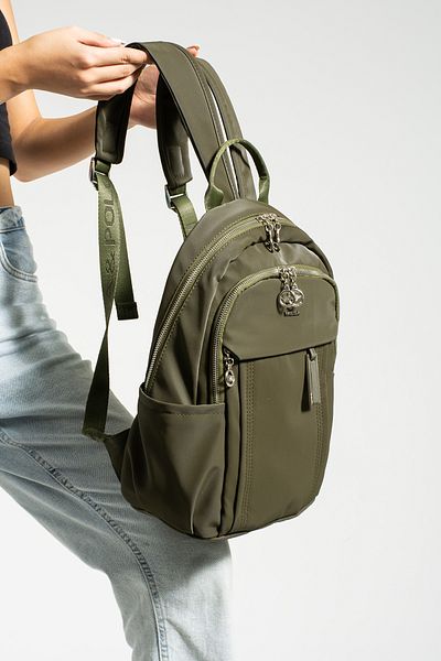 Teal Collection Women's Parachute Fabric Satin Backpack