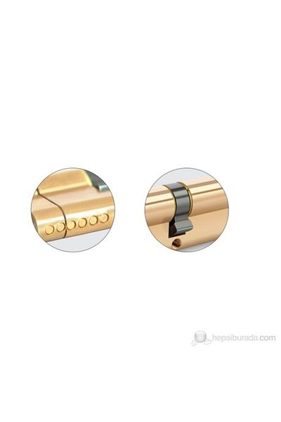 Kale Kilit Latch Cylinder with Kale Trap Steel Pin Yellow 68mm