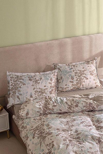 Karna Home مجموعة أغطية وسائد LaVella مكونة من قطعتين - باب زهري يفتح أثناء النوم 50X70/