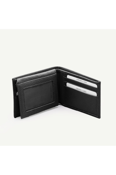 Uderra Leather محفظة رجالية من الجلد الطبيعي باللون الأسود – YSSD0006-BLACK F...