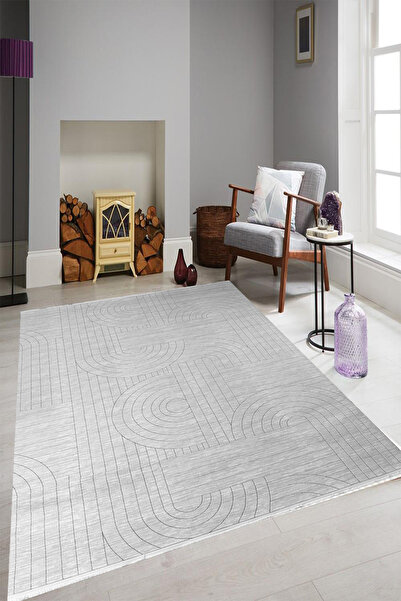 Zigana SARAR MODA RUBY HALI Saçaklı Çerçeve Desenli Salon,Oturma,Mutfak Modern Dokuma Halısı