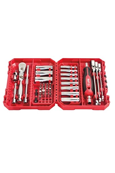 Milwaukee 1/4'' Cırcır Tornavida Kollu Lokma Set 42 Parça 4932498382