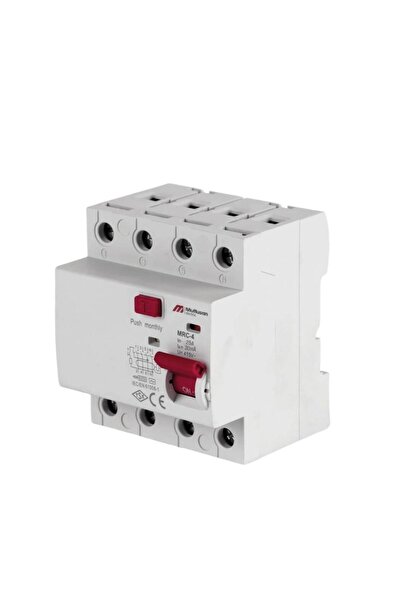 Mutlusan 25A 4 KUTUP 30 MA KAÇAK AKIM KORUMA RÖLESİ