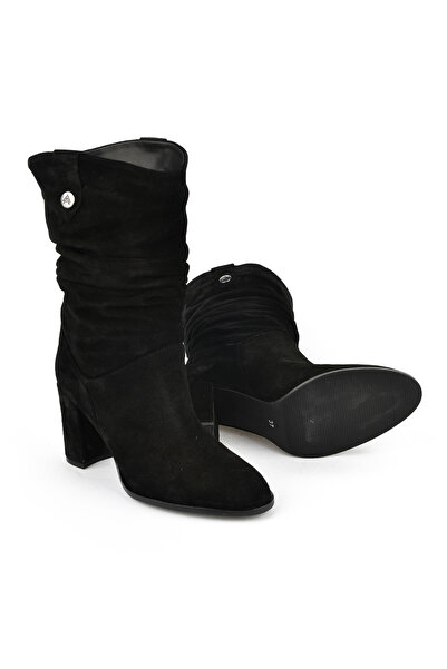 Ziya , Γυναικείες μπότες από γνήσιο δέρμα 1531050Z25100670K Μαύρο