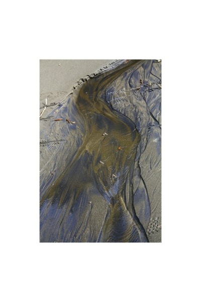 OEM Tablou Canvas, "Curent de apa pe nisip fin", Nisip, Textura, Curbe, Apa, Natura, Flux, Umbre, Culori