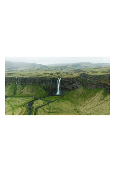 OEM Tablou Canvas Premium - Cascada Majestica in Peisaj Verde