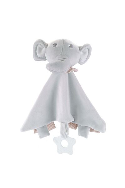 Free2Play Blanket, Free2Play, Elephant, Soft, With rattle, With teething toy, 33 x 33 x 8 cm, Grey
