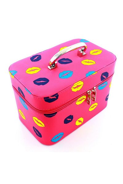 PROCART Jewelry and cosmetics storage bag, zipper closure, 20 x 13 x 14 cm, pink
