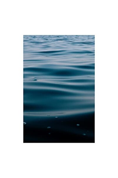 OEM Tablou Canvas, "Valuri Matasoase la Apus", Ondulare, Calm, Albastru, Reflexie, Apa, Suprafata, Linis