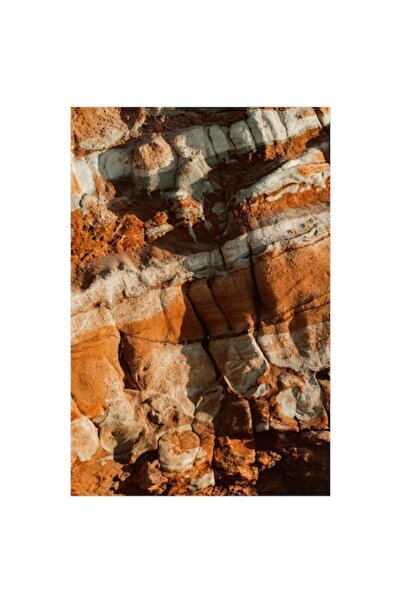 OEM Tablou Canvas, 'Straturi de piatra in timp sculptat', Pietris, Stratificare, Eroziune, Contrast, Tex