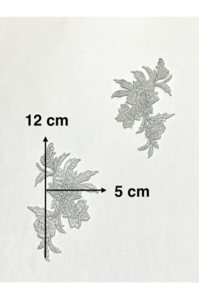 karantuhafiye Απλικέ κεντήματος που επικολλάει με ασημί λάμψη/ Σετ απλικέ με ...